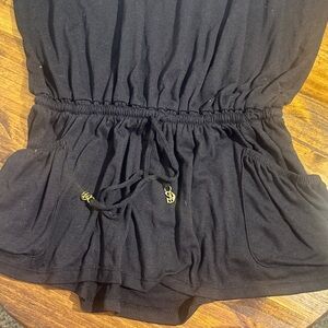 Guess Black Women's Swim Coverup with Gold Accents